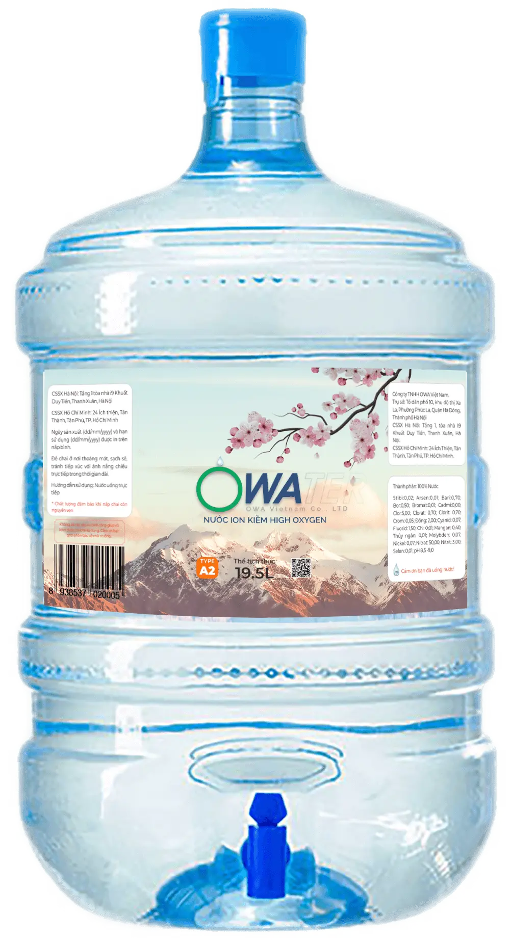 Owater bình 20L